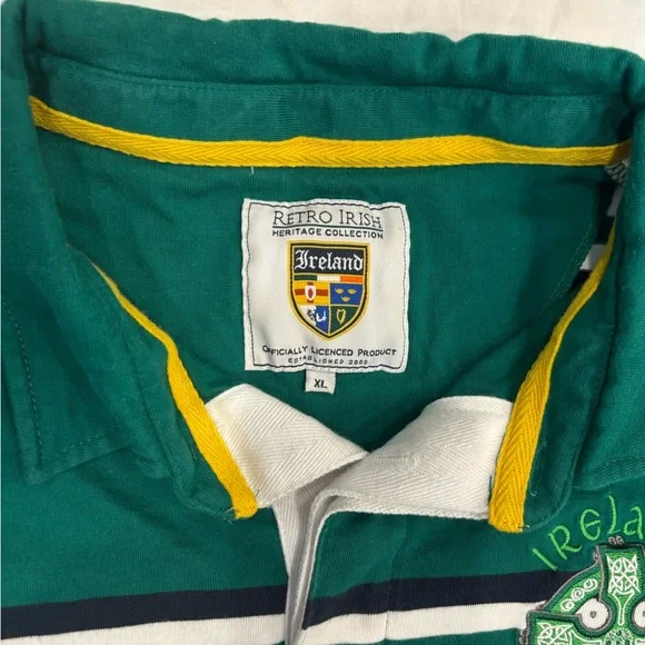Retro Irish Striped Rugby Shirt - Picture 2 of 8